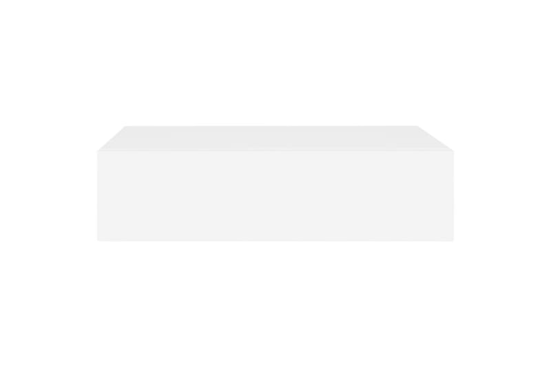Veggmonterte skuffehyller 2 stk hvit 40x23,5x10 cm MDF - Hvit - Oppbevaring - Hyller - Vegghylle