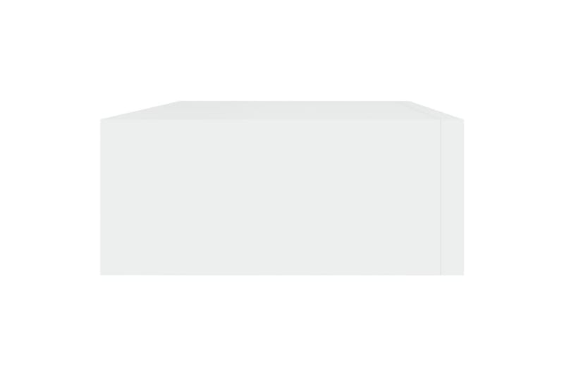 Veggmonterte skuffehyller 2 stk hvit 40x23,5x10 cm MDF - Hvit - Oppbevaring - Hyller - Vegghylle