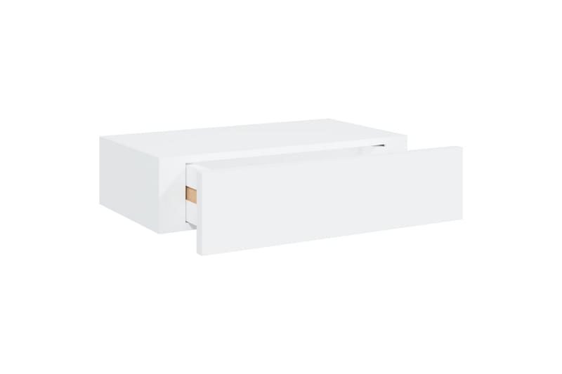 Veggmonterte skuffehyller 2 stk hvit 40x23,5x10 cm MDF - Hvit - Oppbevaring - Hyller - Vegghylle