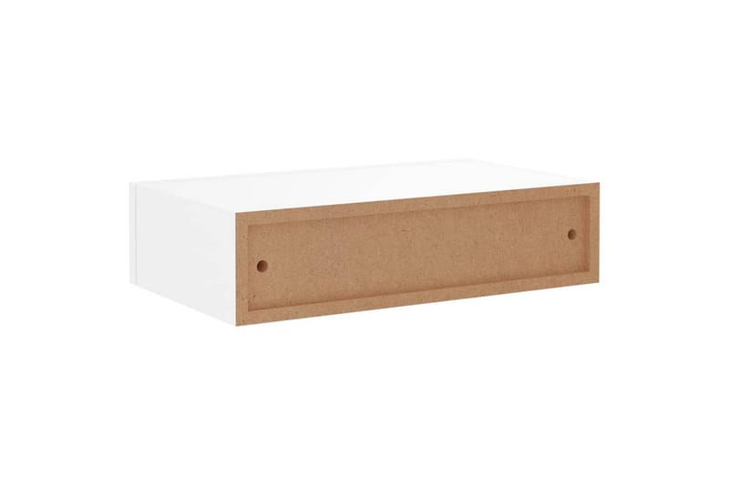 Veggmonterte skuffehyller 2 stk hvit 40x23,5x10 cm MDF - Hvit - Oppbevaring - Hyller - Vegghylle