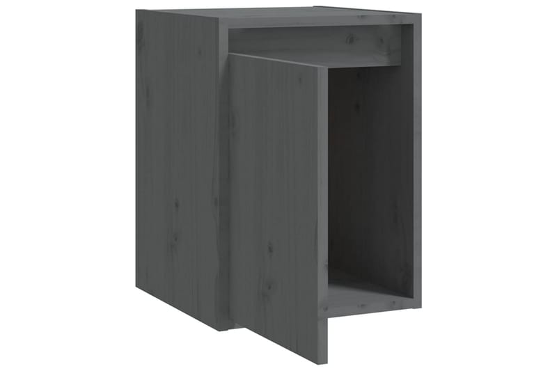 Veggskap 2 stk grå 30x30x40 cm heltre furu - Grå - Oppbevaring - Hyller - Vegghylle