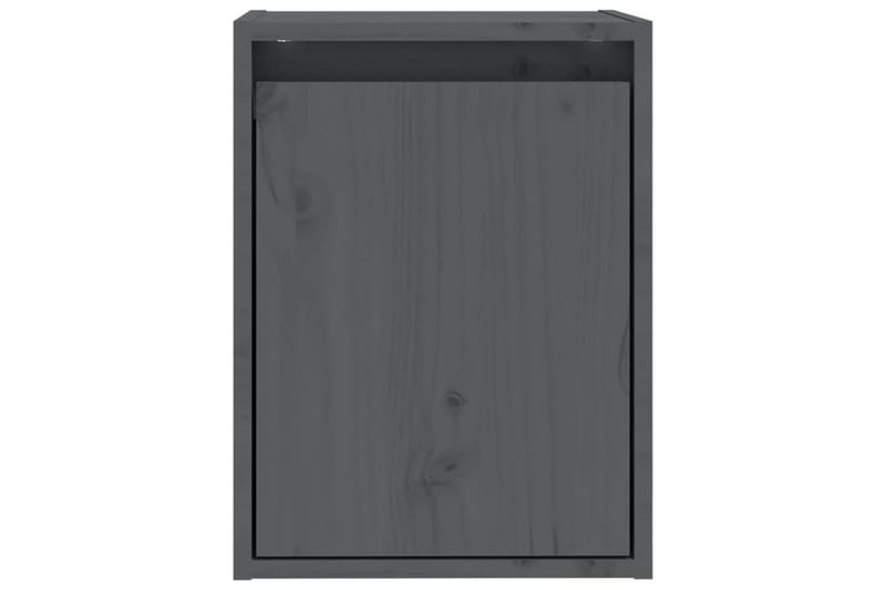 Veggskap 2 stk grå 30x30x40 cm heltre furu - Grå - Oppbevaring - Hyller - Vegghylle