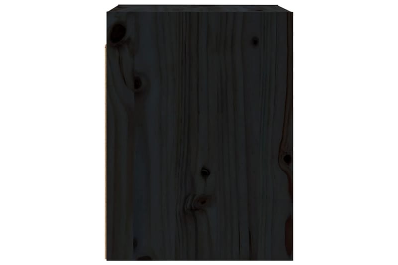 Veggskap 2 stk svart 30x30x40 cm heltre furu - Svart - Vegghylle