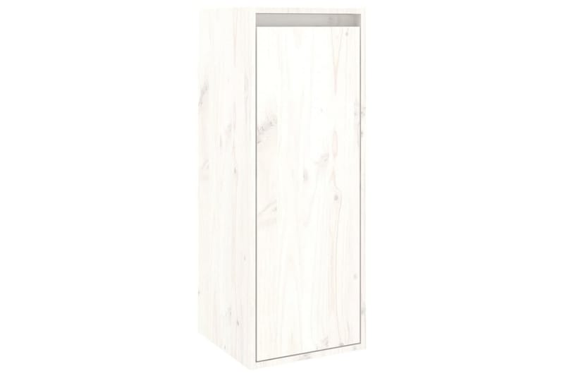 Veggskap hvit 30x30x80 cm heltre furu - Hvit - Oppbevaring - Hyller - Vegghylle