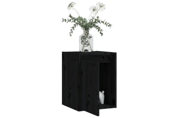 Veggskap svart 30x30x40 cm heltre furu - Svart - Oppbevaring - Hyller - Vegghylle