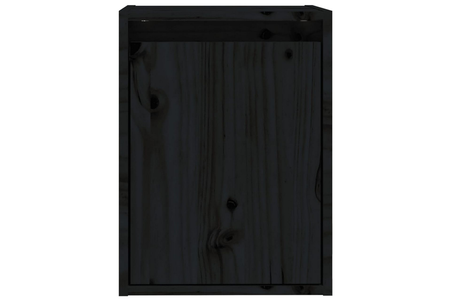 Veggskap svart 30x30x40 cm heltre furu - Svart - Oppbevaring - Hyller - Vegghylle