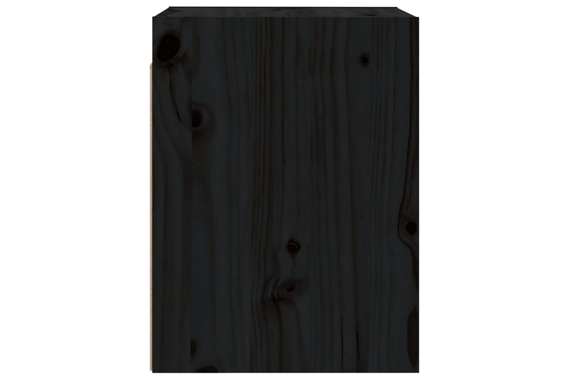 Veggskap svart 30x30x40 cm heltre furu - Svart - Oppbevaring - Hyller - Vegghylle