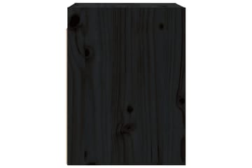 Veggskap svart 30x30x40 cm heltre furu - Svart - Oppbevaring - Hyller - Vegghylle