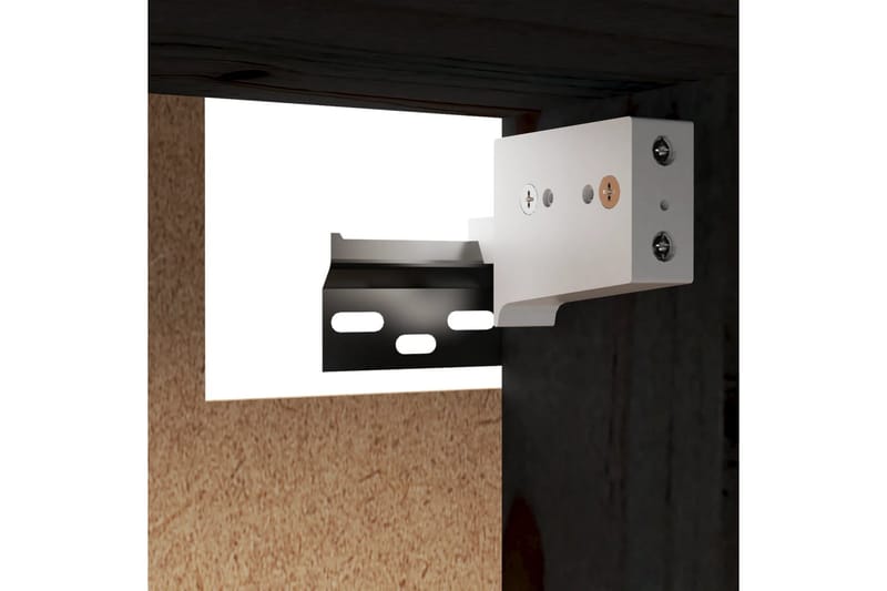 Veggskap svart 80x30x35 cm heltre furu - Svart - Oppbevaring - Hyller - Vegghylle