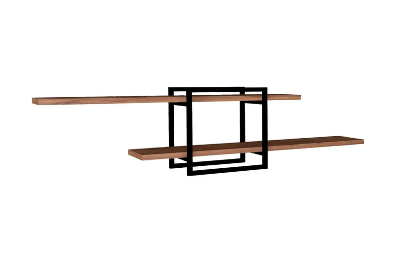 Verneda Vegghylle 120x18 cm 2 Hyller, Brun