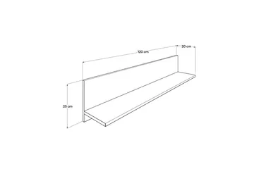 Wall Shelf Hvit høyglans - Hvit - Oppbevaring - Hyller - Vegghylle