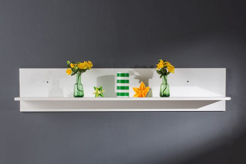 Wall Shelf Hvit høyglans - Hvit - Oppbevaring - Hyller - Vegghylle