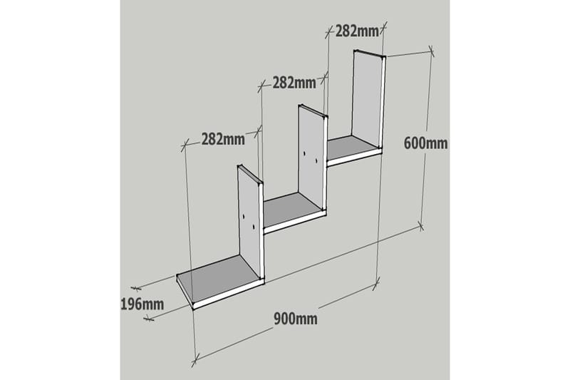 Wall Shelf Hvit - Oppbevaring - Hyller - Vegghylle