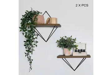 Wall Shelf Valnøtt|Svart - Valnøtt/Svart - Oppbevaring - Hyller - Vegghylle