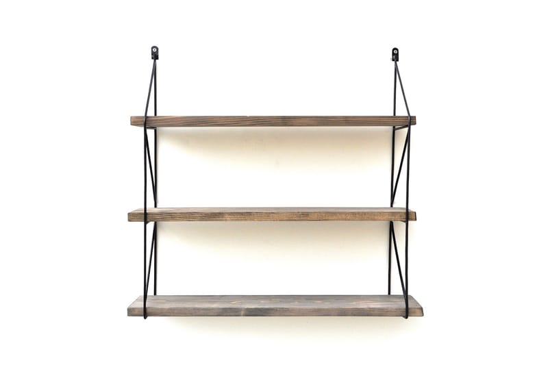 Wall Shelf Valnøtt|Svart - Oppbevaring - Hyller - Vegghylle