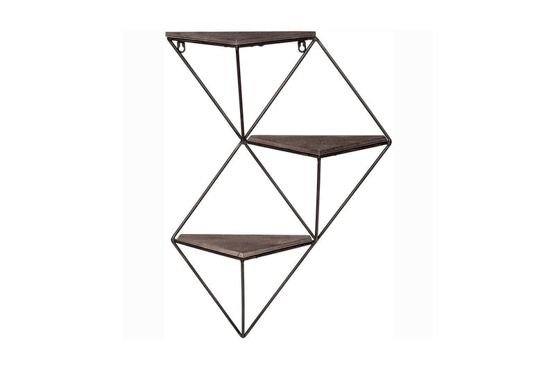 Wall Shelf Valnøtt|Svart - Oppbevaring - Hyller - Vegghylle