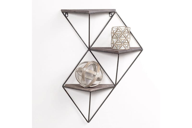 Wall Shelf Valnøtt|Svart - Oppbevaring - Hyller - Vegghylle