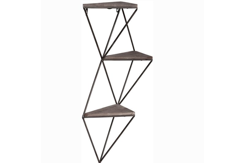 Wall Shelf Valnøtt|Svart - Oppbevaring - Hyller - Vegghylle