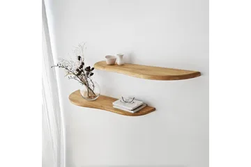 Wavy Vegghylle 100 cm - Eik - Oppbevaring - Hyller - Vegghylle