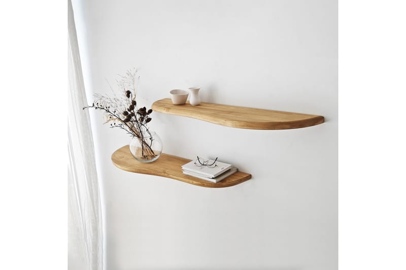 Wavy Vegghylle 100 cm - Eik - Oppbevaring - Hyller - Vegghylle