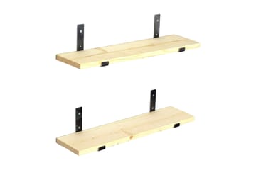 Wayte Vegghylle 60 cm - Svart / Eik - Oppbevaring - Hyller - Vegghylle