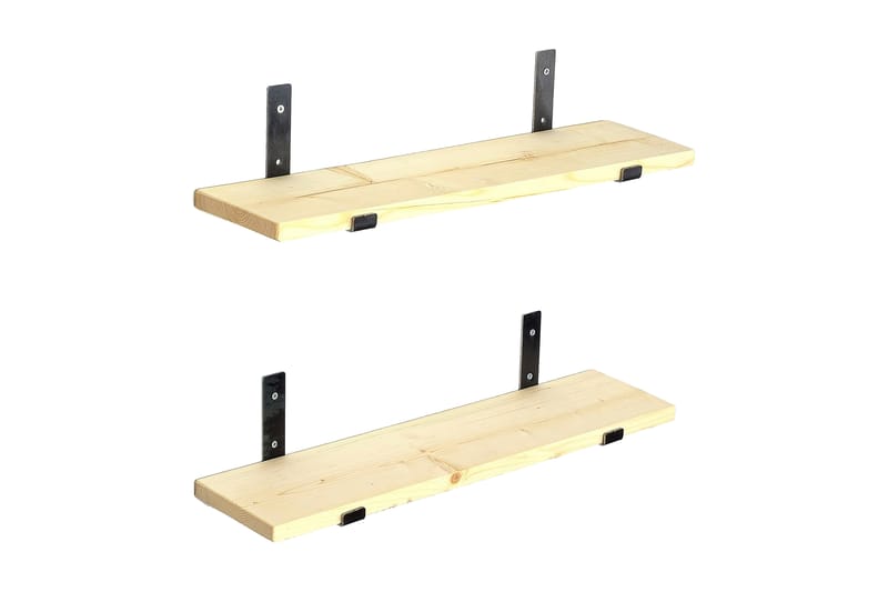 Wayte Vegghylle 60 cm - Svart / Eik - Oppbevaring - Hyller - Vegghylle