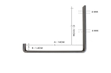 Wayte Vegghylle 60 cm - Svart / Eik - Oppbevaring - Hyller - Vegghylle