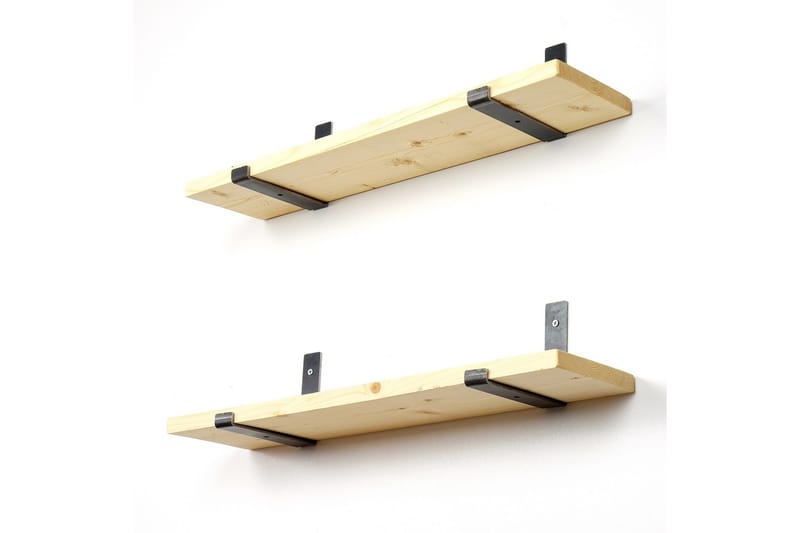 Wayte Vegghylle 60 cm - Svart / Eik - Oppbevaring - Hyller - Vegghylle