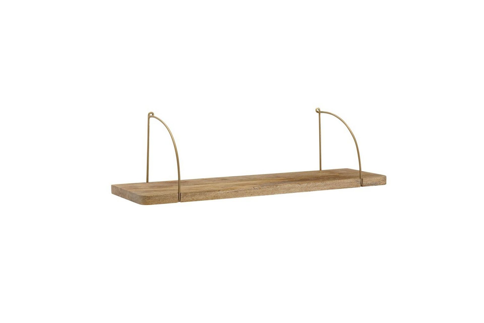 Vegghylle Wohnling massivt tre, metall hylle for oppheng, industriell loftstil 80 cm - 80 cm