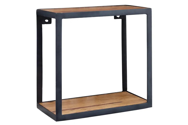 Vegghylle Wohnling Puri heltre metallramme veggmontert industriell, undefined