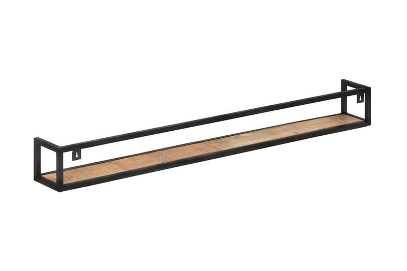 Vegghyller 2 stk 160 cm gjenvunnet heltre - Oppbevaring - Hyller - Vegghylle
