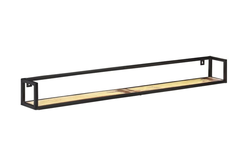Vegghyller 2 stk 160 cm gjenvunnet heltre - Oppbevaring - Hyller - Vegghylle