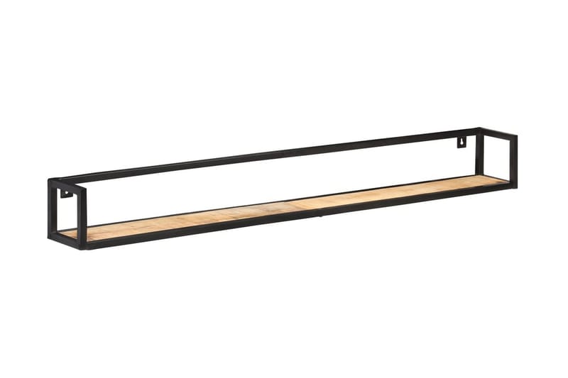 Vegghyller 2 stk 160 cm grov heltre mango - Oppbevaring - Hyller - Vegghylle