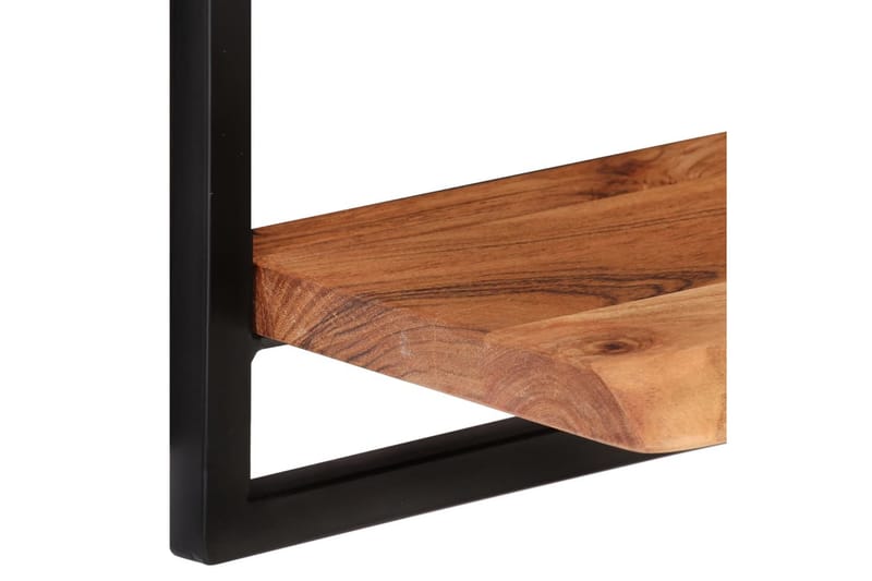 Vegghyller 2 stk 60x25x35 cm heltre akasie og stål - Brun - Oppbevaring - Hyller - Vegghylle