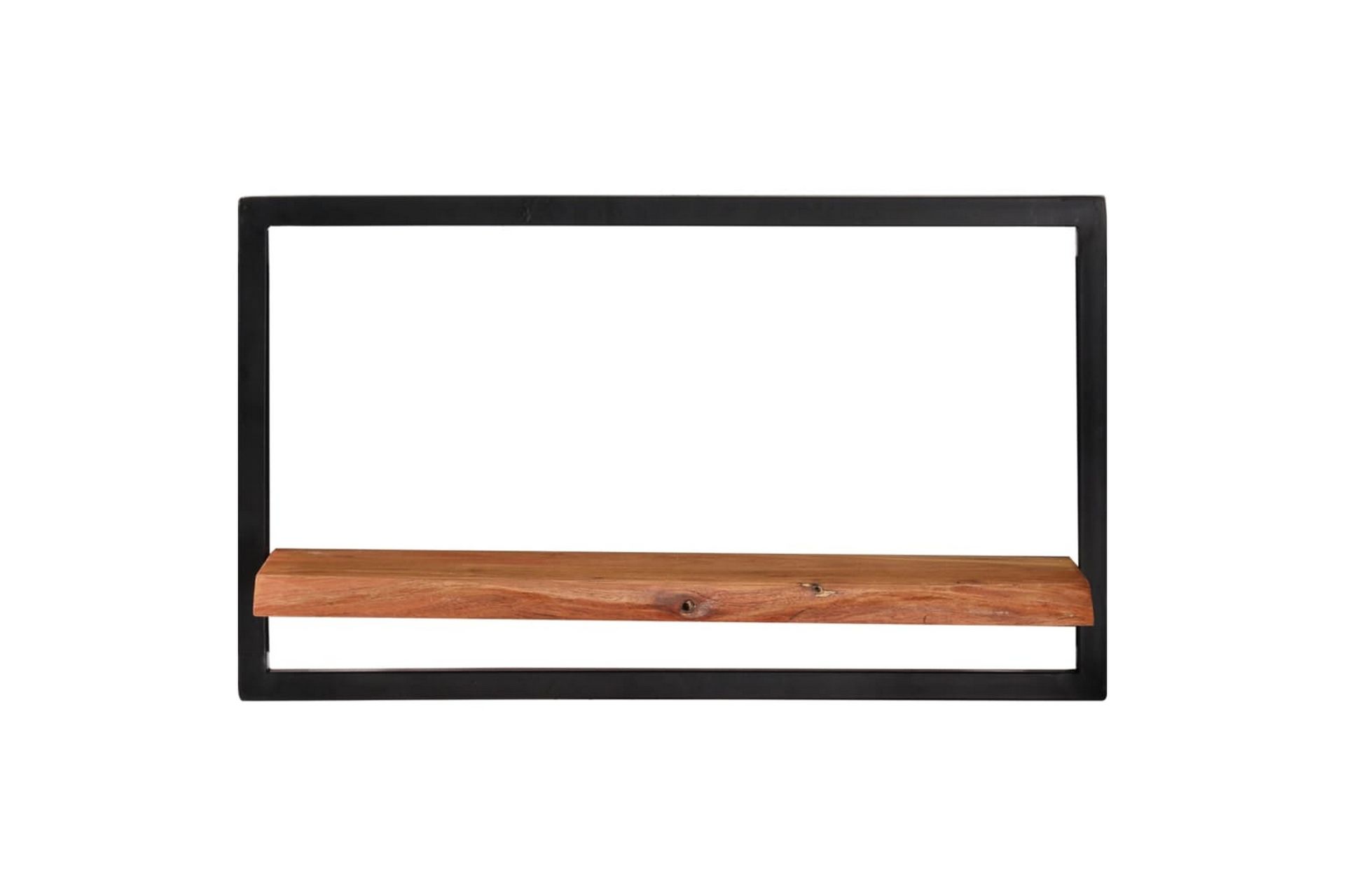 Vegghyller 2 stk 60x25x35 cm heltre akasie og stål - Brun - Oppbevaring - Hyller - Vegghylle