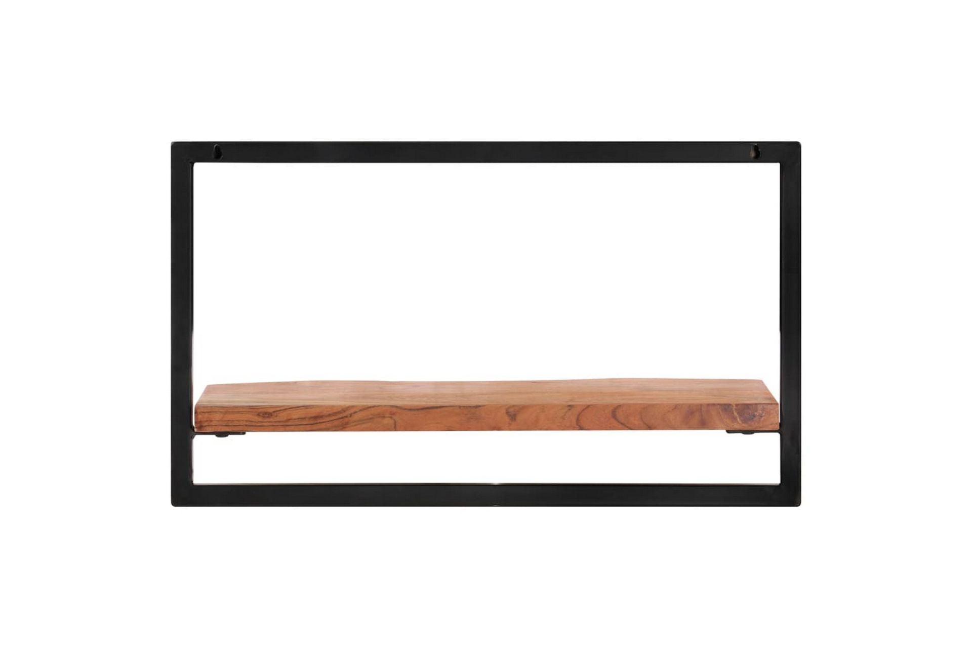 Vegghyller 2 stk 60x25x35 cm heltre akasie og stål - Brun - Oppbevaring - Hyller - Vegghylle