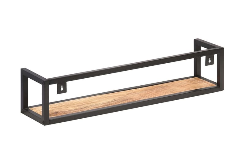 Vegghyller 2 stk 80 cm grov heltre mango - Oppbevaring - Hyller - Vegghylle