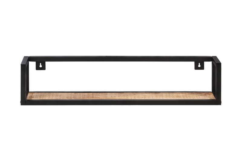 Vegghyller 2 stk 80 cm grov heltre mango - Oppbevaring - Hyller - Vegghylle