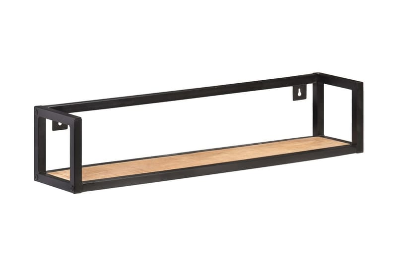 Vegghyller 2 stk 80 cm grov heltre mango - Oppbevaring - Hyller - Vegghylle