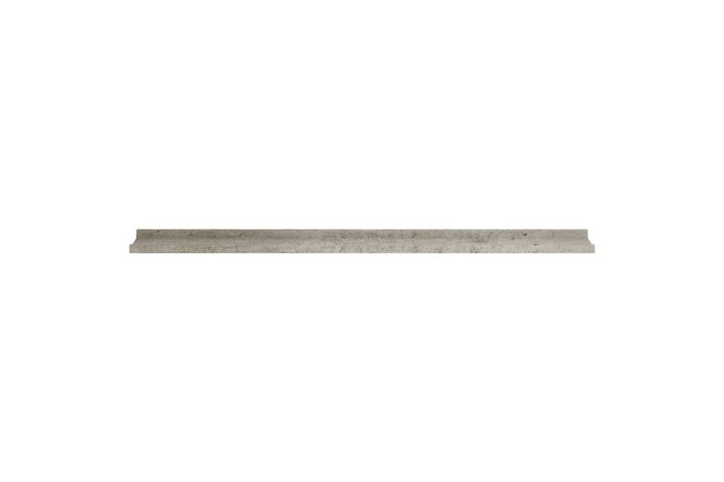 Vegghyller 2 stk betonggrå 115x9x3 cm - Grå - Oppbevaring - Hyller - Vegghylle