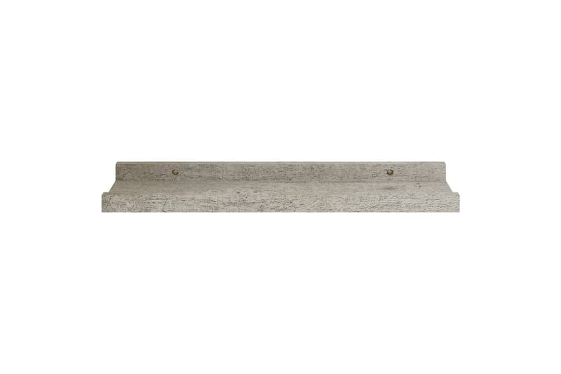 Vegghyller 2 stk betonggrå 40x9x3 cm - Grå - Oppbevaring - Hyller - Vegghylle