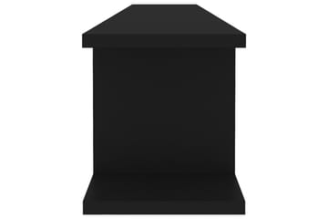 Vegghyller 2 stk svart 105x18x20 cm sponplate - Svart - Oppbevaring - Hyller - Vegghylle