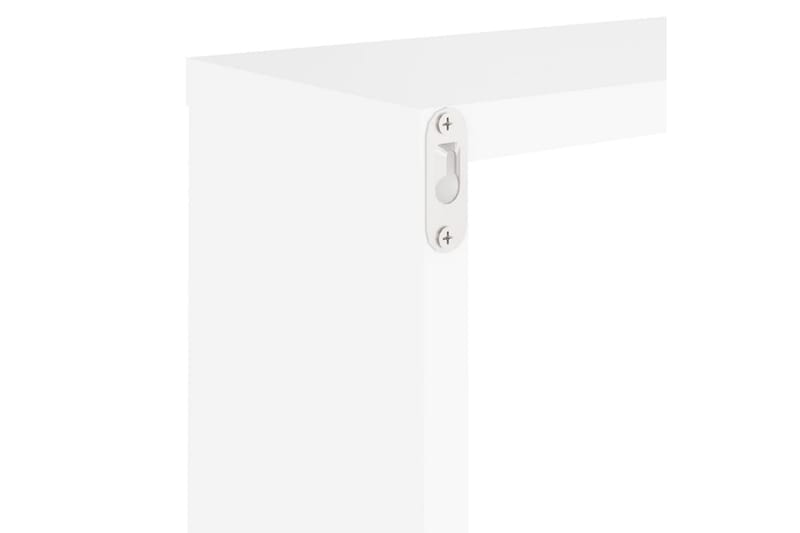 Vegghyller kubeformet 2 stk hvit 30x15x30 cm - Hvit - Oppbevaring - Hyller - Vegghylle