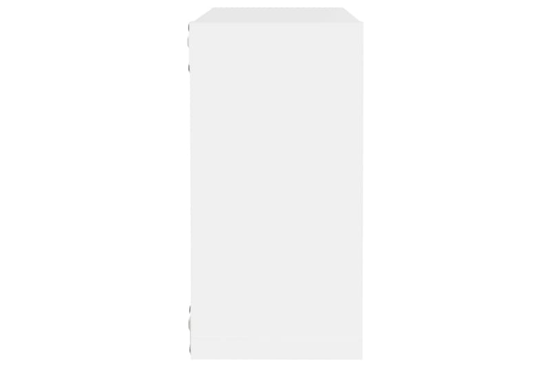 Vegghyller kubeformet 2 stk hvit 30x15x30 cm - Hvit - Oppbevaring - Hyller - Vegghylle