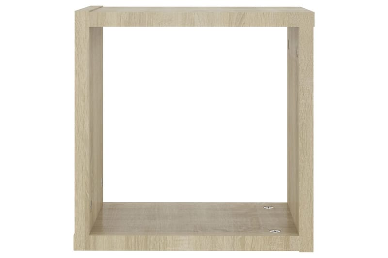 Vegghyller kubeformet 2 stk sonoma eik 30x15x30 cm - Brun - Oppbevaring - Hyller - Vegghylle