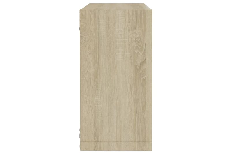 Vegghyller kubeformet 2 stk sonoma eik 30x15x30 cm - Brun - Vegghylle