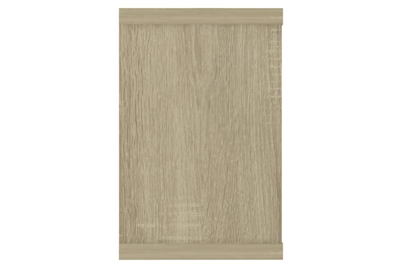 Vegghyller kubeformet 2 stk sonoma eik 60x15x23 cm sponplate - Brun - Oppbevaring - Hyller - Vegghylle