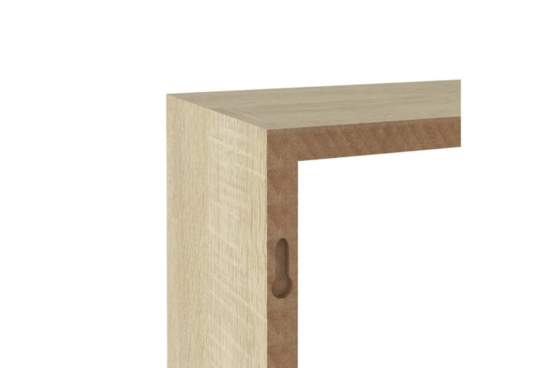 Vegghyller kubeformet 3 stk sonoma eik - Brun - Oppbevaring - Hyller - Vegghylle