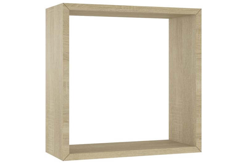 Vegghyller kubeformet 3 stk sonoma eik - Brun - Oppbevaring - Hyller - Vegghylle
