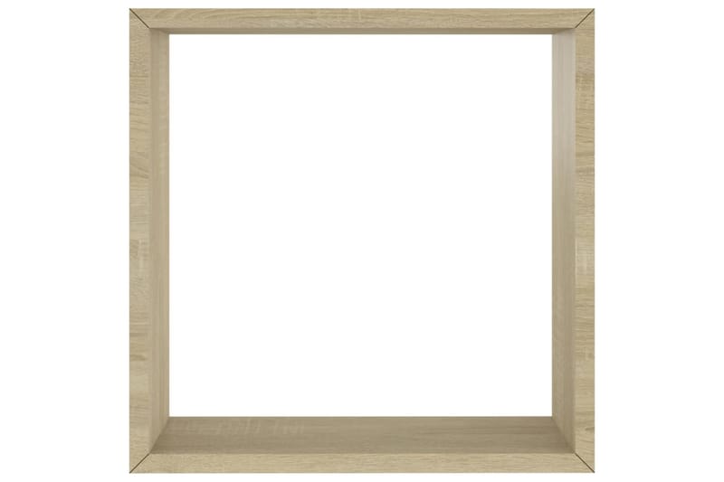 Vegghyller kubeformet 3 stk sonoma eik - Brun - Oppbevaring - Hyller - Vegghylle